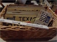 Basket Full of Texas License Plates