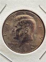 1985 Kennedy half dollar