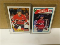 2 Collectible Larry Robinson Hockey Cards