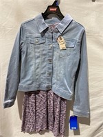 Levis Girls 2 Piece Dress And Denim Jacket L 10