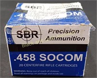 19 Rounds of SBR .458 Socom Ammuntion