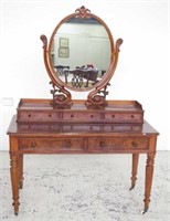 Victorian walnut dressing table