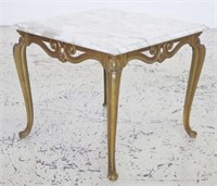 Brass & marble occasional table
