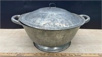 Vintage Galvanized Proofing Bowl (17"diam)