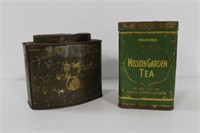 2 TEA TINS - MISSION GARDEN TEA AND TETLEY'S TEA