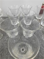 Eight Fostoria Century goblets