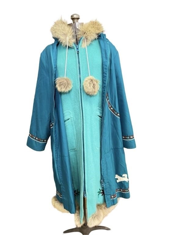 LADIES NATIVE PARKA WITH EMBROIDERY