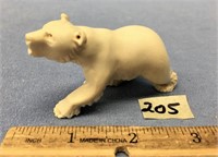 2 3/4" x 1 3/4" mammoth ivory carving of a bear cu