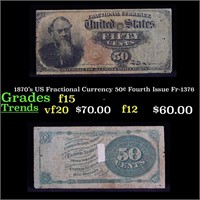 1870's US Fractional Currency 50¢ Fourth Issue Fr-