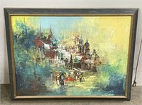 Vintage Framed Oil Painting on Canvas