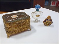 Jewelry box 2 perfume bottles