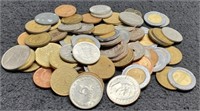 Lot w/ 72 Foreign Coins