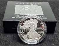 2023-W Proof Silver Eagles w/ Case & COA