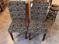 2 Matching Cheetah Print Chairs