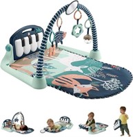 $70-Fisher-Price Baby Playmat Kick & Play Piano Gy