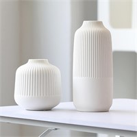 NEW $40 White Vases Centerpieces Set of 2