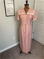 Vtg 1990's Jessica Howard Linen Dress