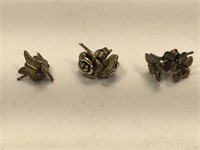 Sterling Silver Flower and Butterfly earrings