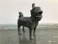 Heavy brass temple guardian dog