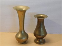 2 Vases en brass