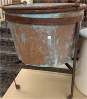 Copper Apple Butter Kettle (On Stand)