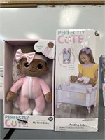 My First Baby Doll & Folding Doll Crib