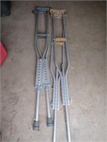 (2) Pair Of Alum. Crutches