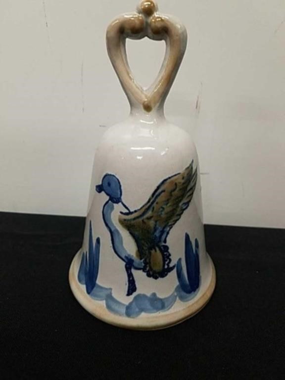 Vintage Leadville Pottery Bell 6 in