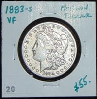 1883-S Morgan Dollar F-VF.