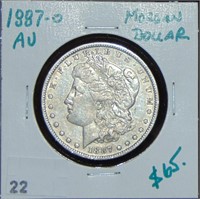 1887-O Morgan Dollar AU (cleaned).