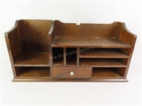 Wood Organizer w/1-Drawer, Multiple Shelves/