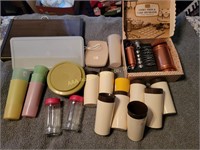 Tupperware, thermo-serve tumblers, warming tray,