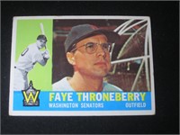 1960 TOPPS #9 FAYE THRONEBERRY SENATORS