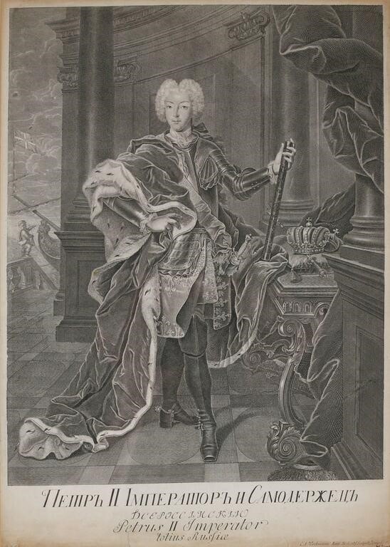 Peter II Engraving CA Wortmann After JP Ludden