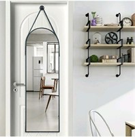 KOCUUY, Arched Full Length Mirror with Hanging Lea