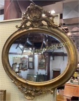 Carved & Gilded Oval Mirror