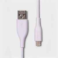 3' Lightning to USB-A Round Cable - heyday White