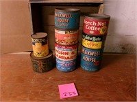 vintage coffee can lot