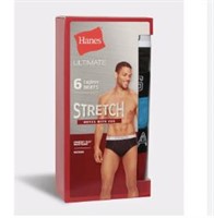 HANES ULTIMATE 6 TAGLESS BRIEFS SIZE M $26