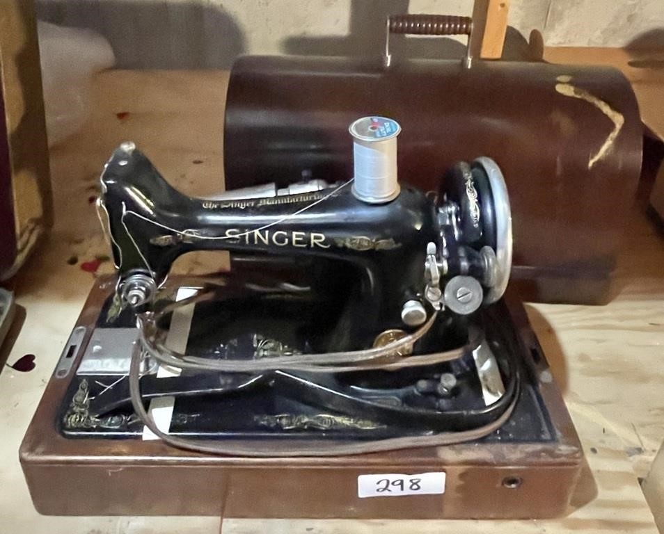 Antique portable Singer sewing machine