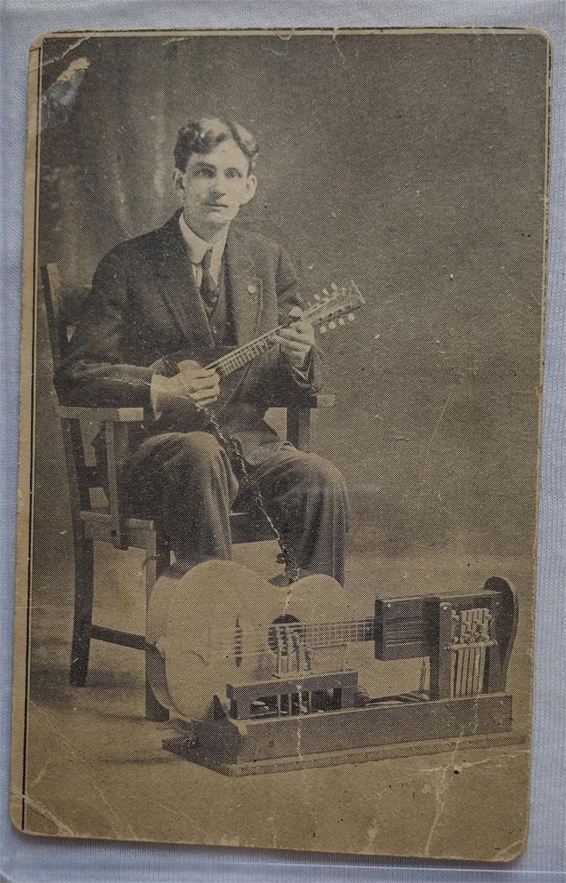 1950s East TX BARKER HOPKINS Postcard 1 Man Band