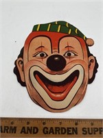 Vintage paper, Halloween mask, clown face