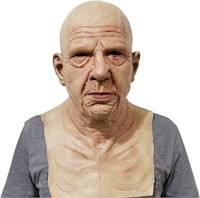 Old Man Latex Mask Realistic Bald Old Man