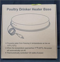 Poultry drinker heater base