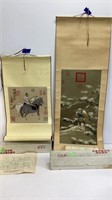 Chinese Tapestry “ Two Horses and a Groom and