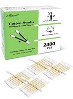 New Organic Cotton Swabs with Wooden Sticks 2400