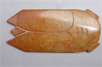 MOTTLED RUSSET JADE CICADA PENDANT