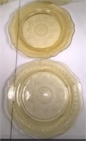 Federal Glass Patrician Golden Glo Spoke Plate