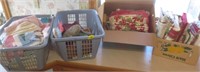 Clothes baskets, towels, mittons, table covers
