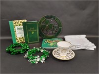 Irish Clover - Stained Glass, Tea Cup & Saucer